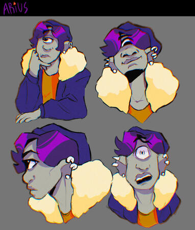 $40 USD: expression sheet, lined, colored, shaded